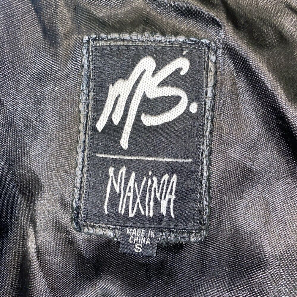 MS.‎ Maxima Women's Motorcycle Jacket Size Small Black leather - Picture 8 of 11